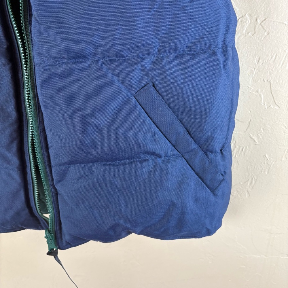 G.H Bass & Co Green Blue Reversible Puffer Vest Medium Pockets Zipper Medium - Picture 9 of 12